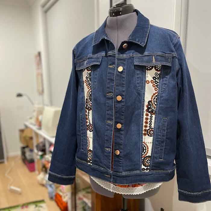 sz 12 Retro Vibe womens denim jacket