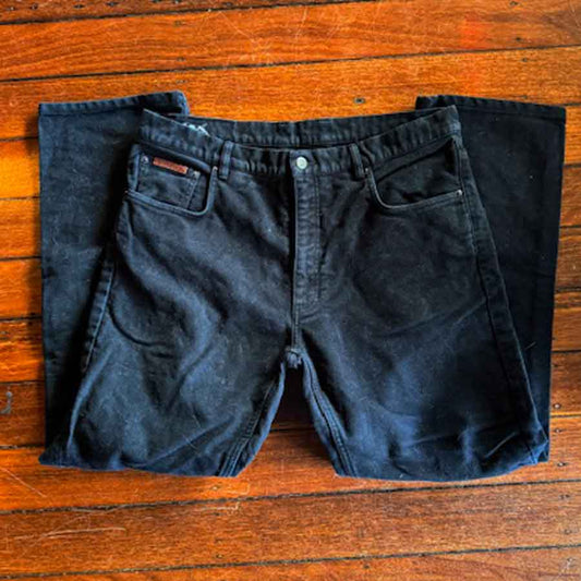 sz 36L Rodd and Gunn black suede style jeans