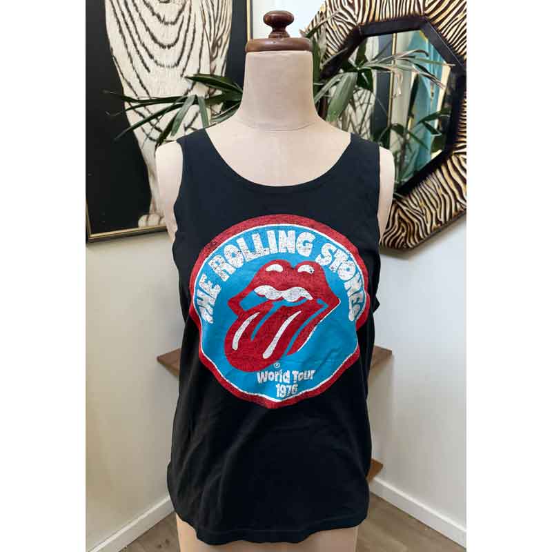 sz S Rolling Stones black singlet