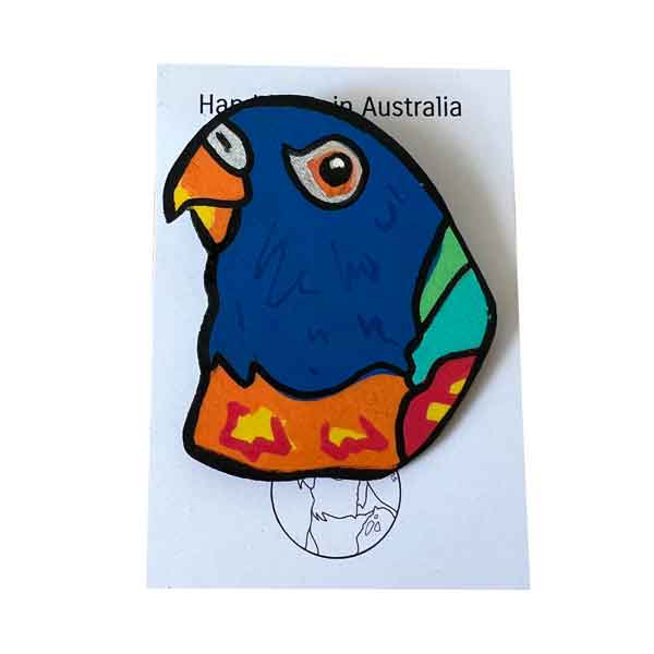 Rosella Bird brooch