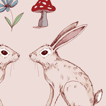 Mini cotton panel : Run Rabbit Run