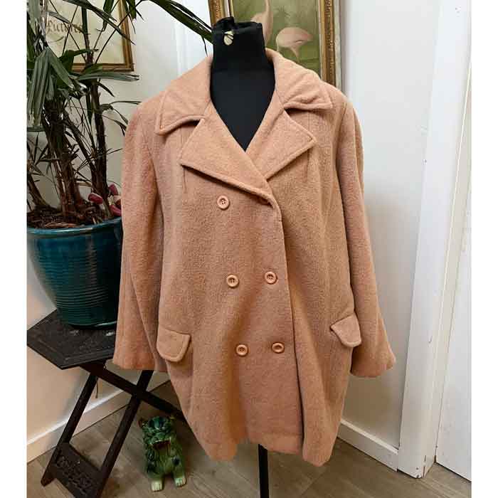 Double breasted camel coat