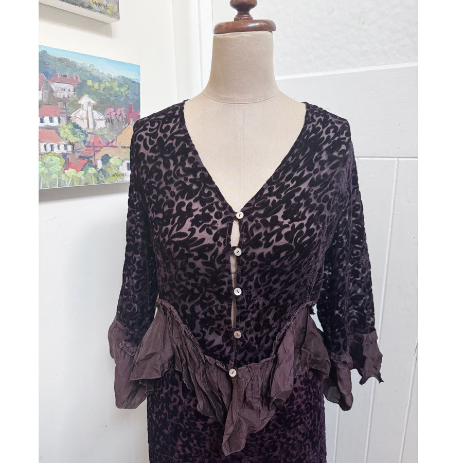 sz M Sarah Jane burnout velvet set