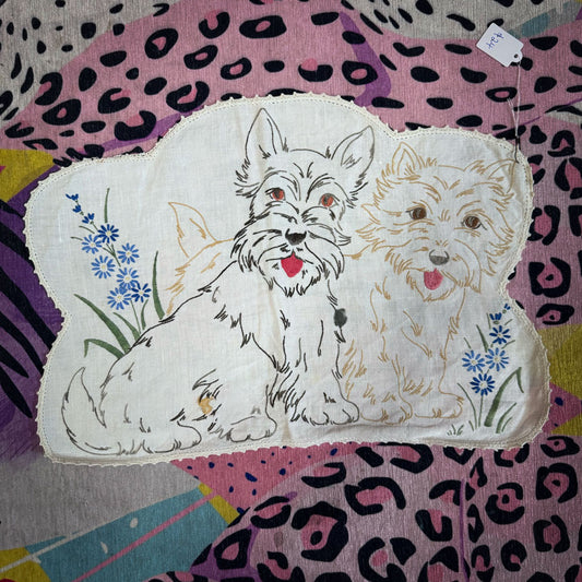 Scotty Dogs retro doilie