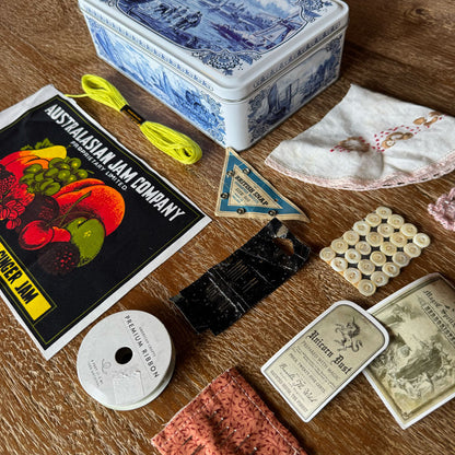 Sewing ephemera and trinket tin 9