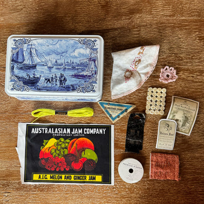 Sewing ephemera and trinket tin 9