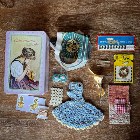 Sewing ephemera and trinket tin 8