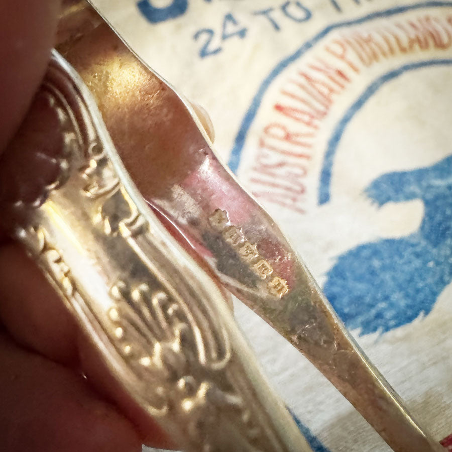 Silver plated nip tongs