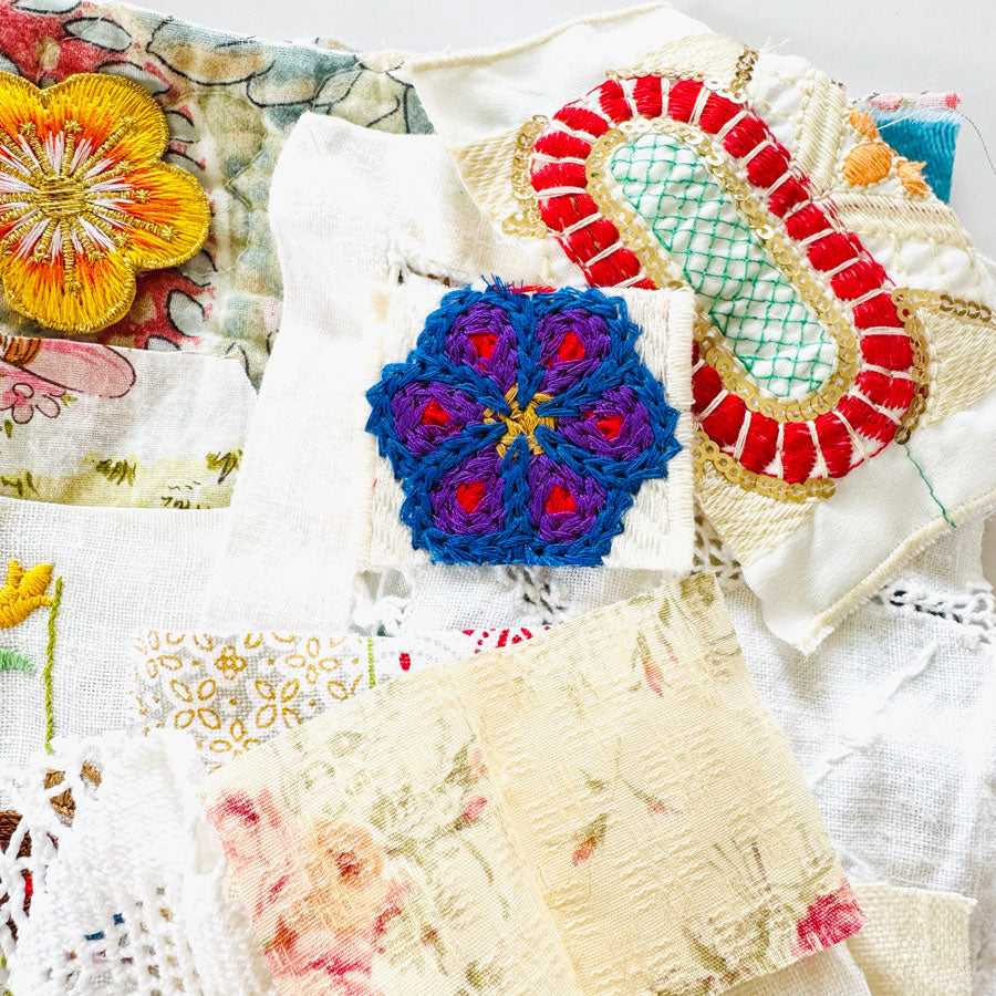 Slow stitch pouch pack