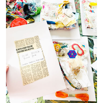 Slow stitch pouch pack