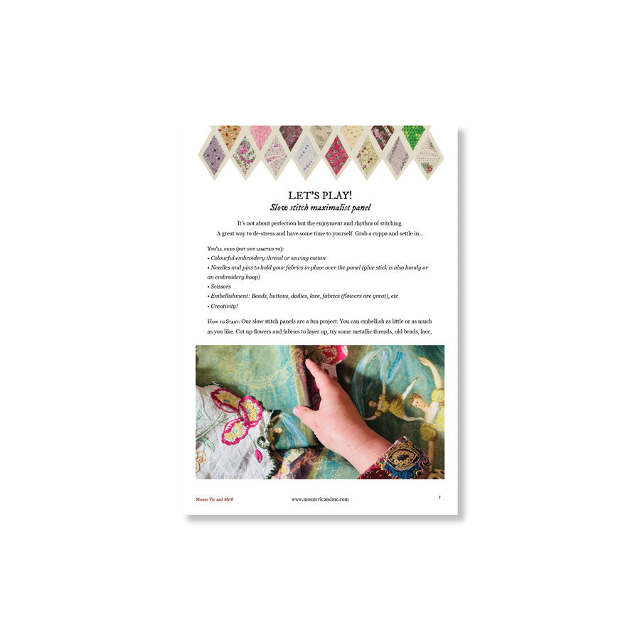 Maximalist slow Stitch Panel : how to pdf