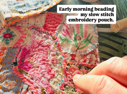 Slow stitch pouch pack