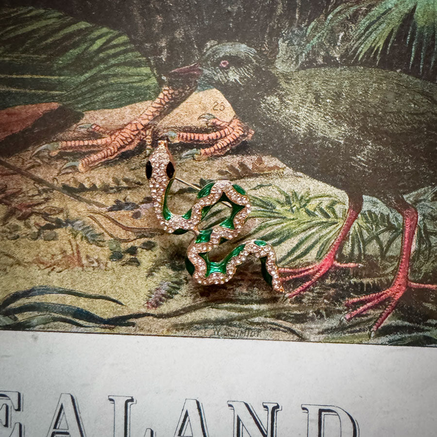 Sparkly snake brooch