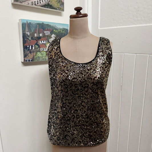 sz 12 sparkly leopard M&S top