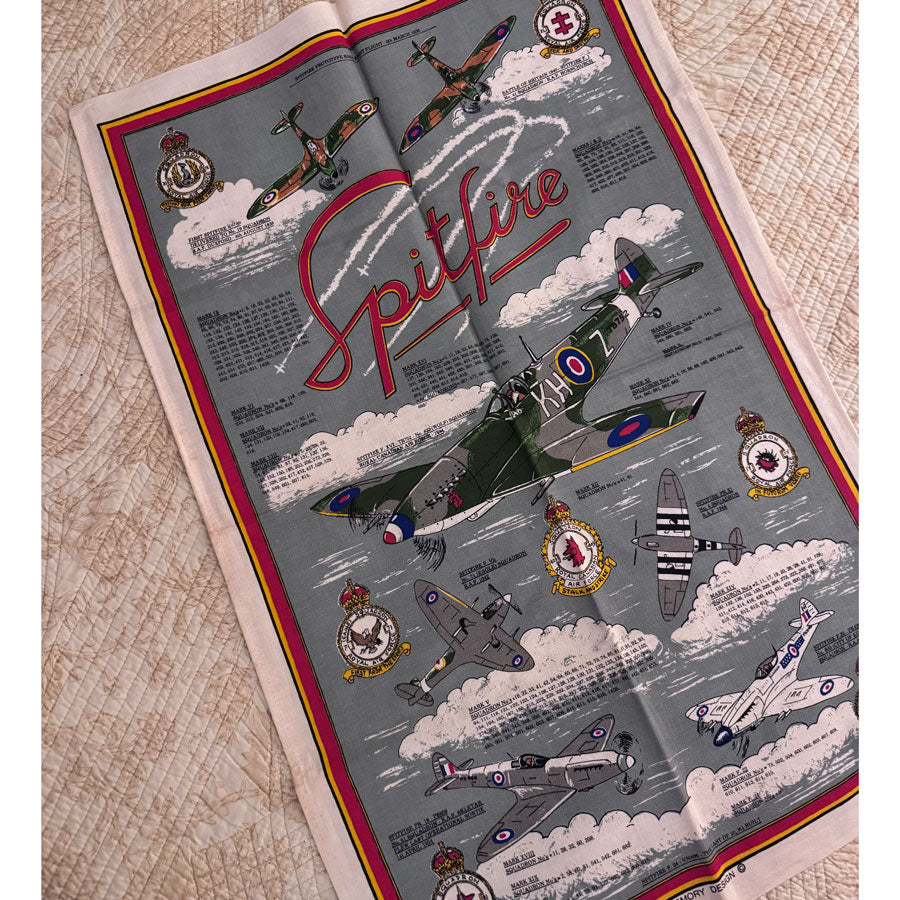 Spitfire planes tea towel