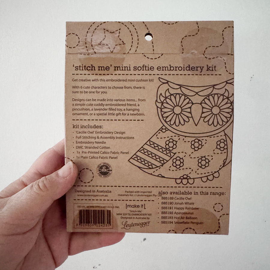 Stitch me mini softie Cecilie owl