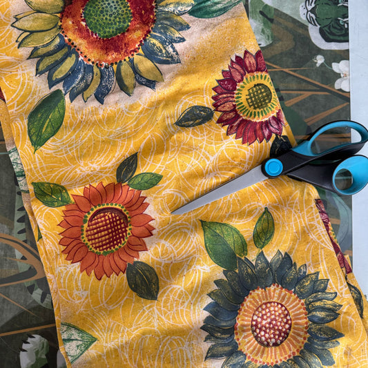 Happy sunflower cotton fabric