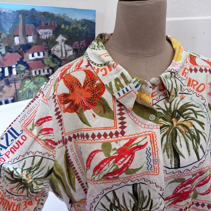 sz 22 Fab linen blend shirt