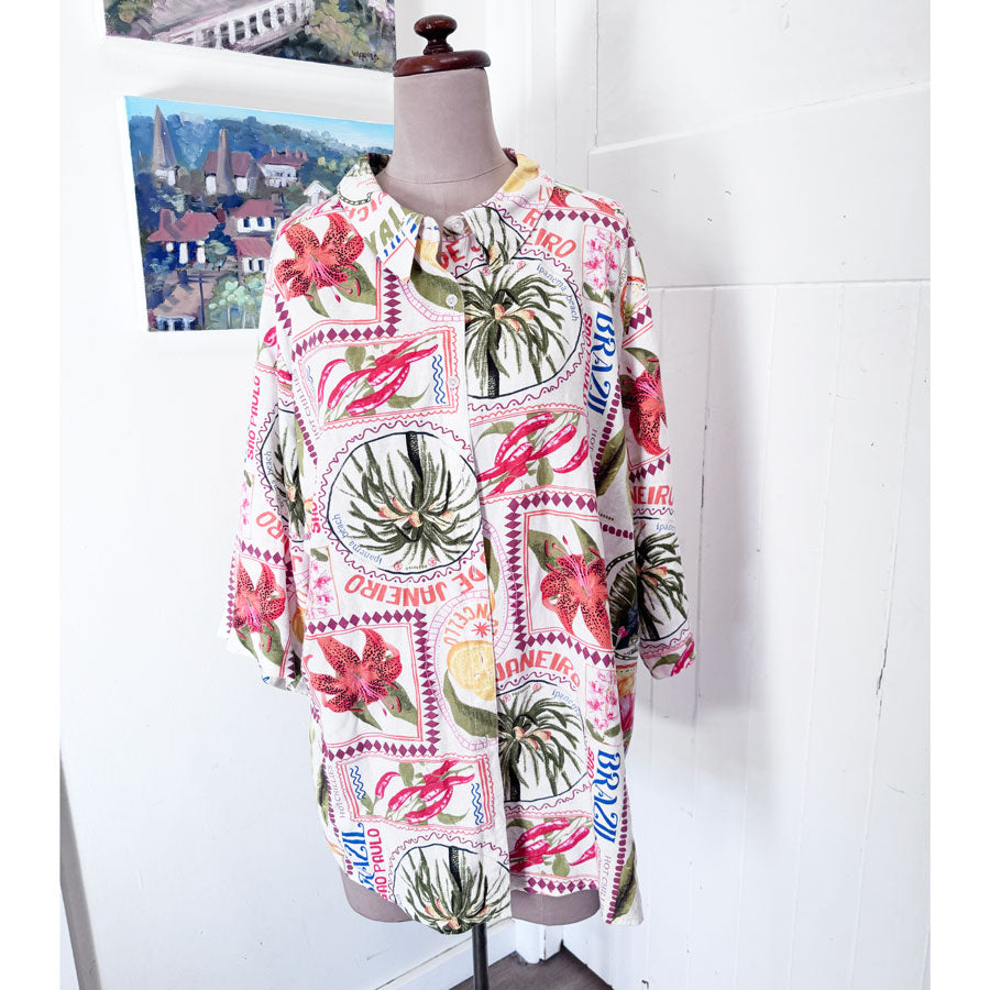 sz 22 Fab linen blend shirt
