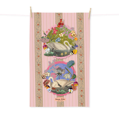 Swan Like tea towel
