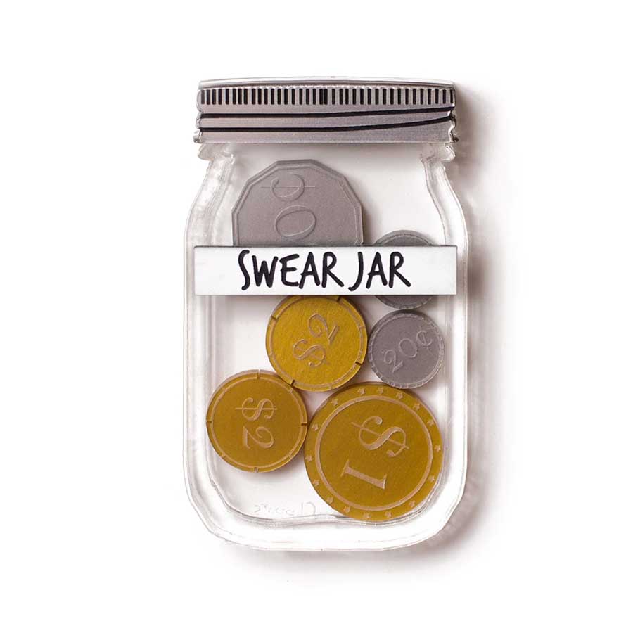 Swear Jar brooch