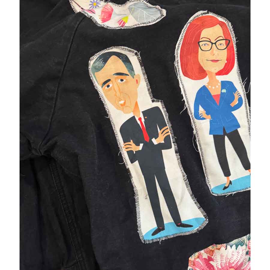 sz 10 political black denim jumpsuit