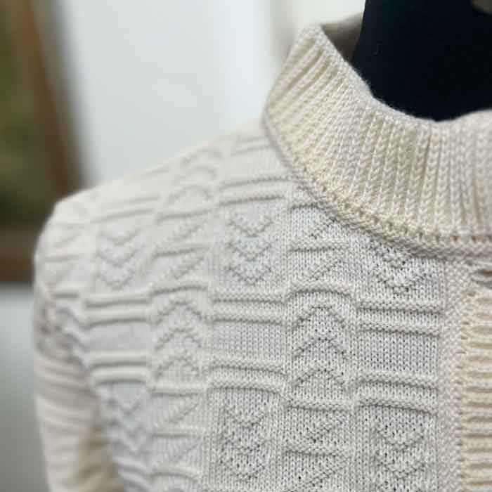 sz 14 cream wool vintage cardigan