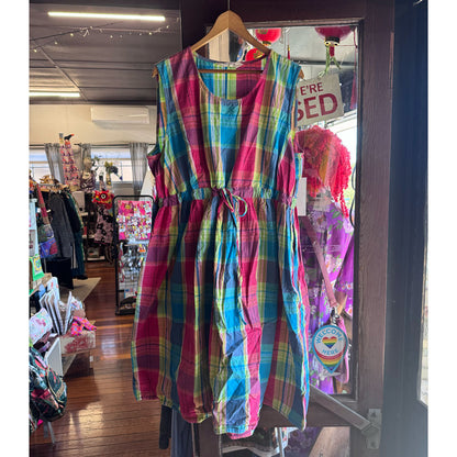 sz 22 check cotton dress
