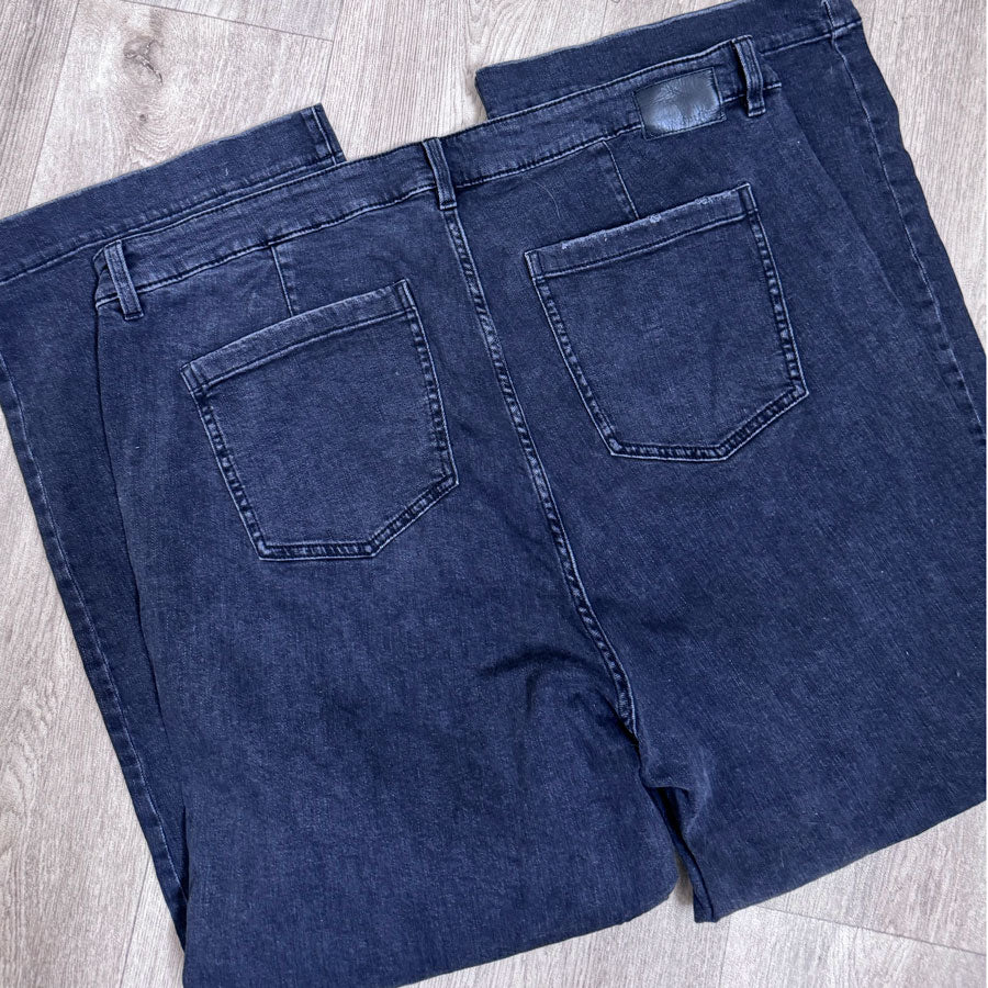 sz 22 black wide leg jeans