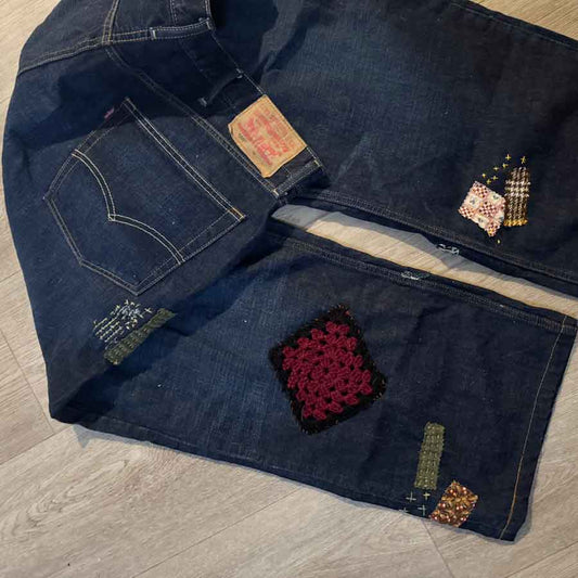 sz 48 upycled Levis plus size jeans