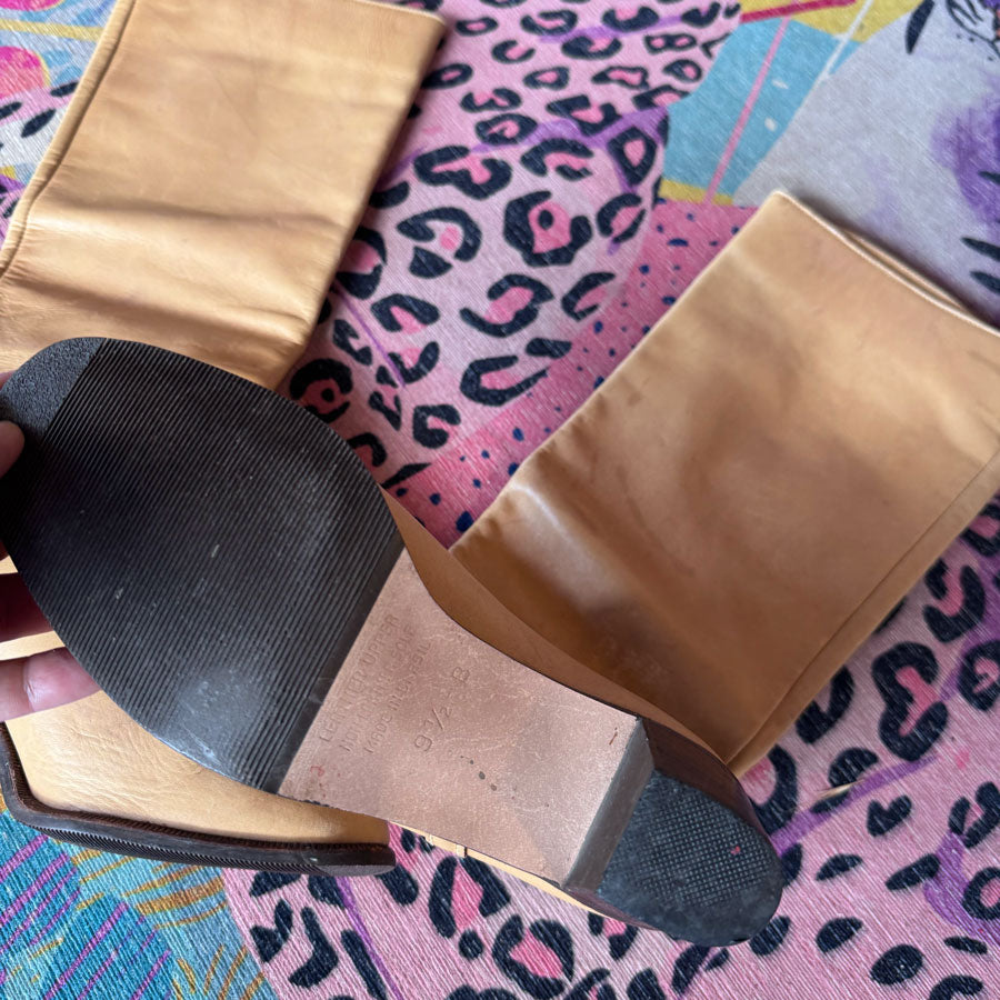 sz 9.5B high tan boots