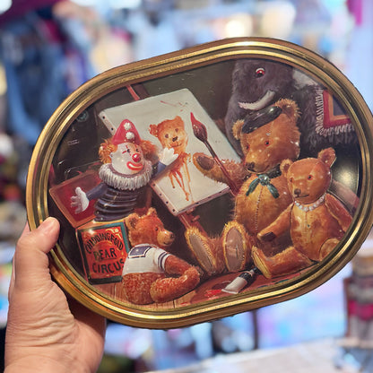Teddy Bear painting tin