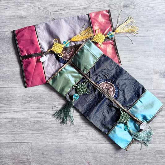 Japanese silk tissue box holder