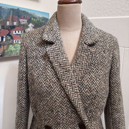 small Tweed double-breasted coat