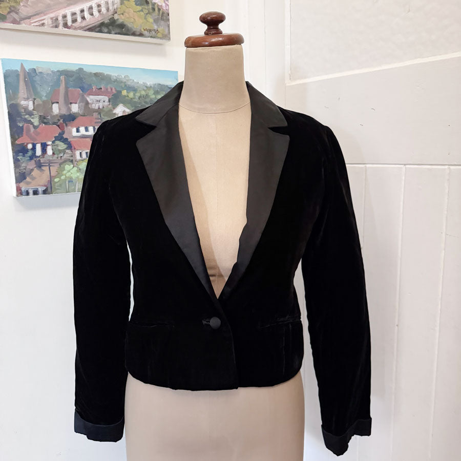 Black velvet vintage tuxedo suit