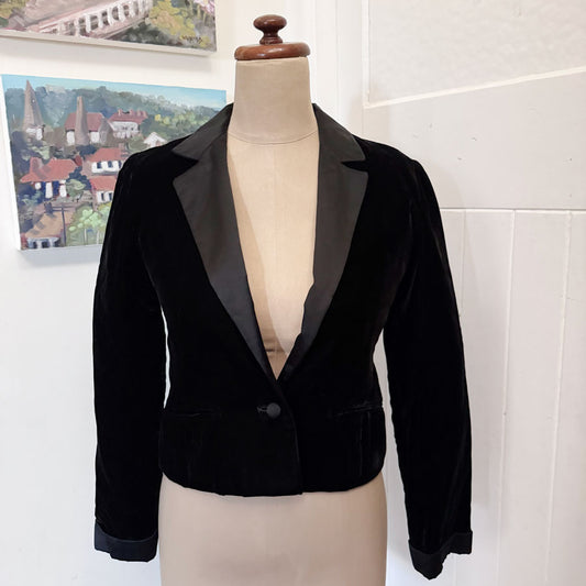 Black velvet vintage tuxedo suit