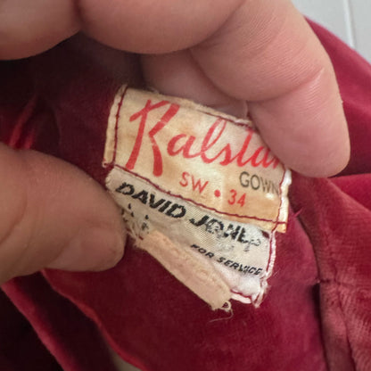 Red velvet vintage robe