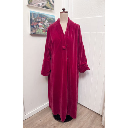 Red velvet vintage robe