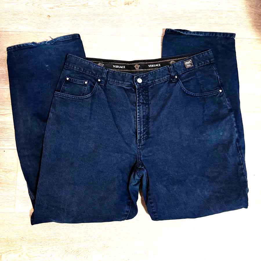 sz 42 Versace dark denim couture jeans