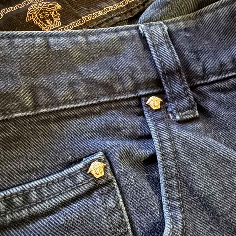 sz 42 Versace dark denim couture jeans