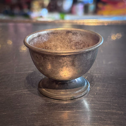 Old metal egg cup