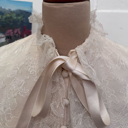 Goth vintage pussy bow blouse