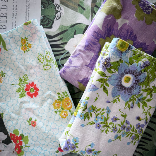 Retro floral pillowcases