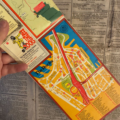 Retro Blue Mountains and Sydney map