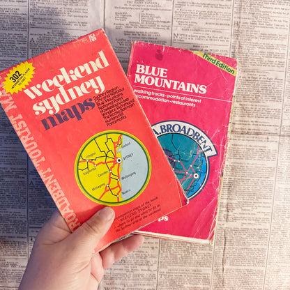 Retro Blue Mountains and Sydney map