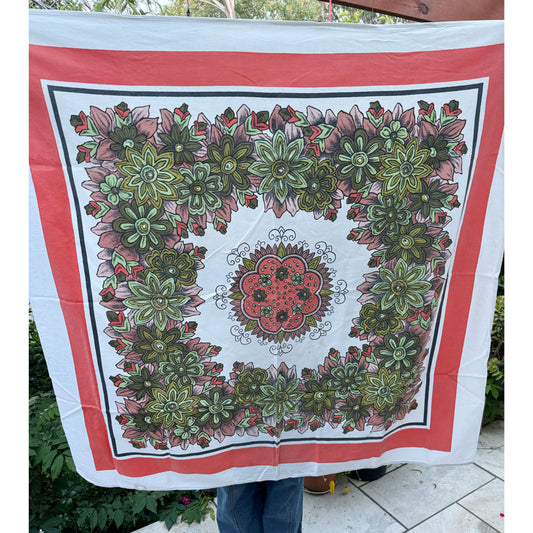 1960s square tablecloth