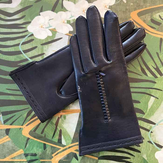 sz S-M vintage navy gloves