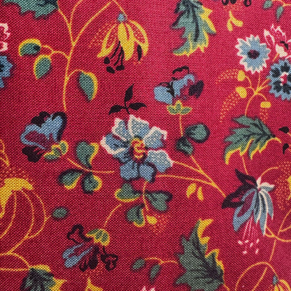 1810 Virginia Quilt Museum red floral fabric