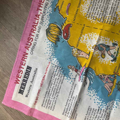 Retro Western Australia funny tea towel