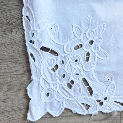 White square tablecloth